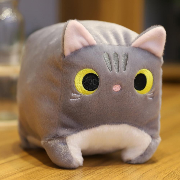 cat plush grey