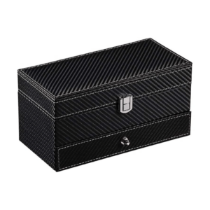 Kutija za satove i nakit Carbon 4 – 2 Nivoa