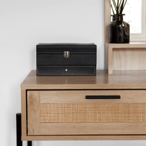 Kutija za satove i nakit Carbon 4 – 2 Nivoa