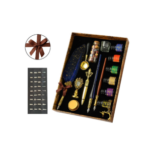 Retro set za pisanje i pečat – kraljevsko plava